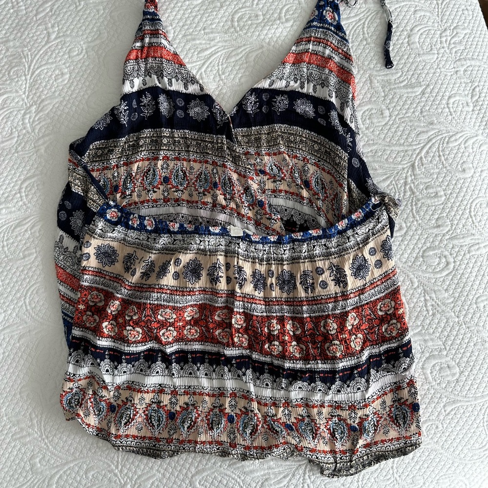 Multi-Colored Halter Tank Top